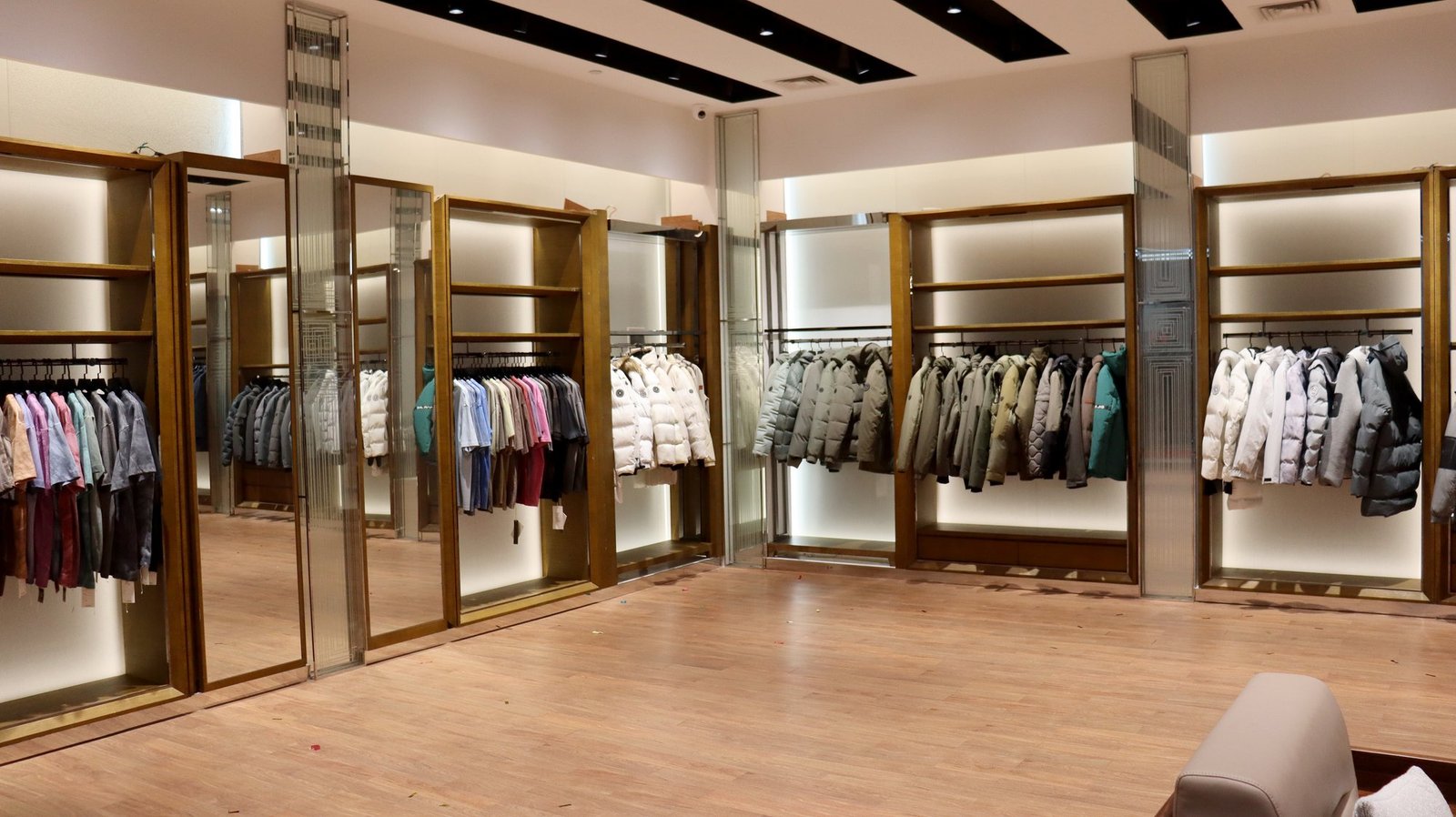 SAZ Atelier men's jacket showroom at apM Times International, Guangzhou