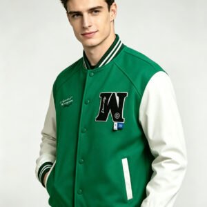 saz-bj007 Chenille Embroidery Classic College Jacket