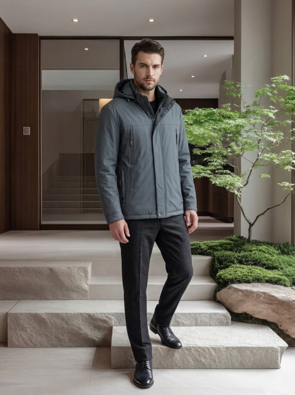 saz-bm1628 Mid-Length Mature Men's Casual Business Jacket
