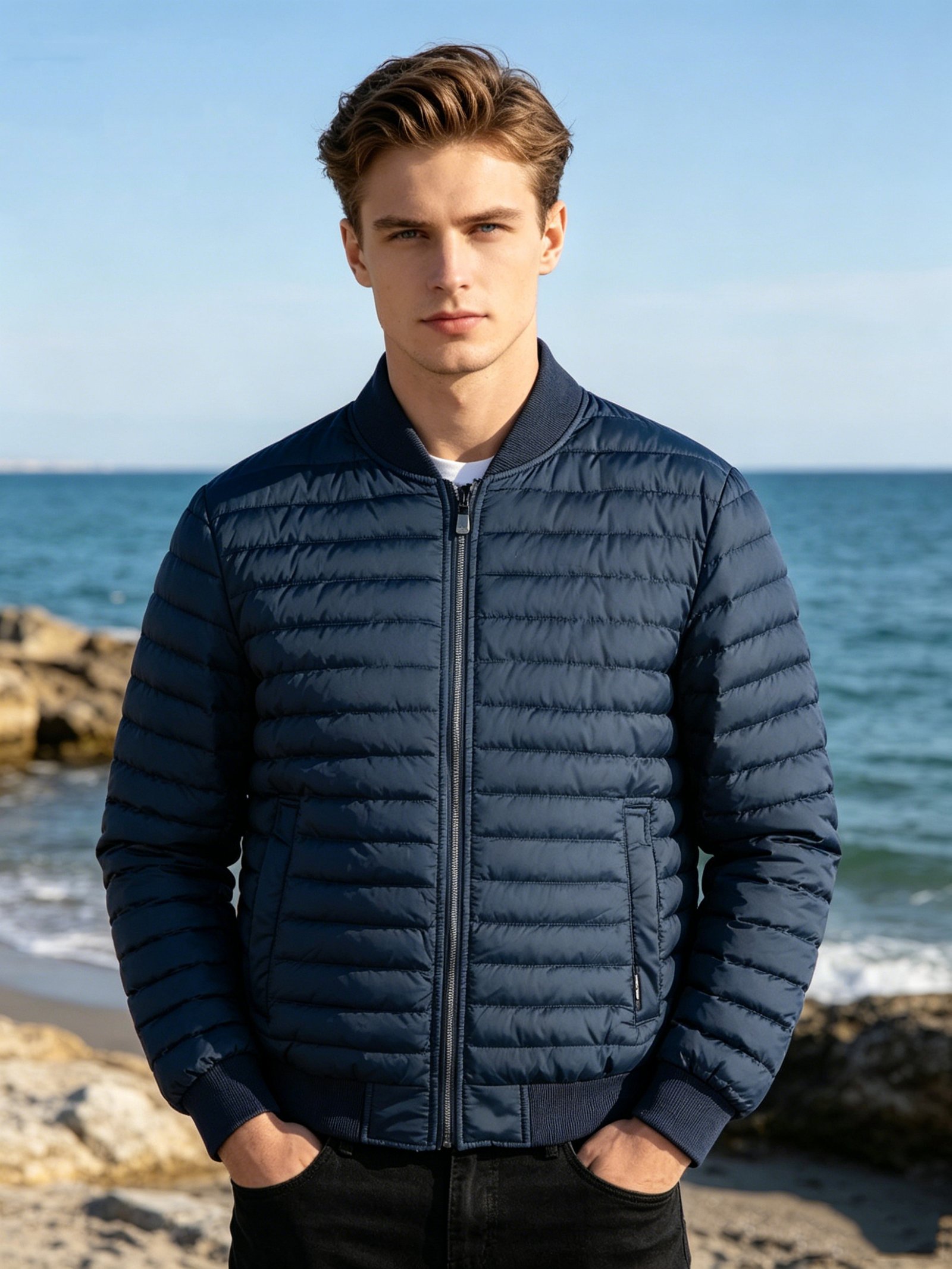 Classic Lightweight Padded Bomber Jacket