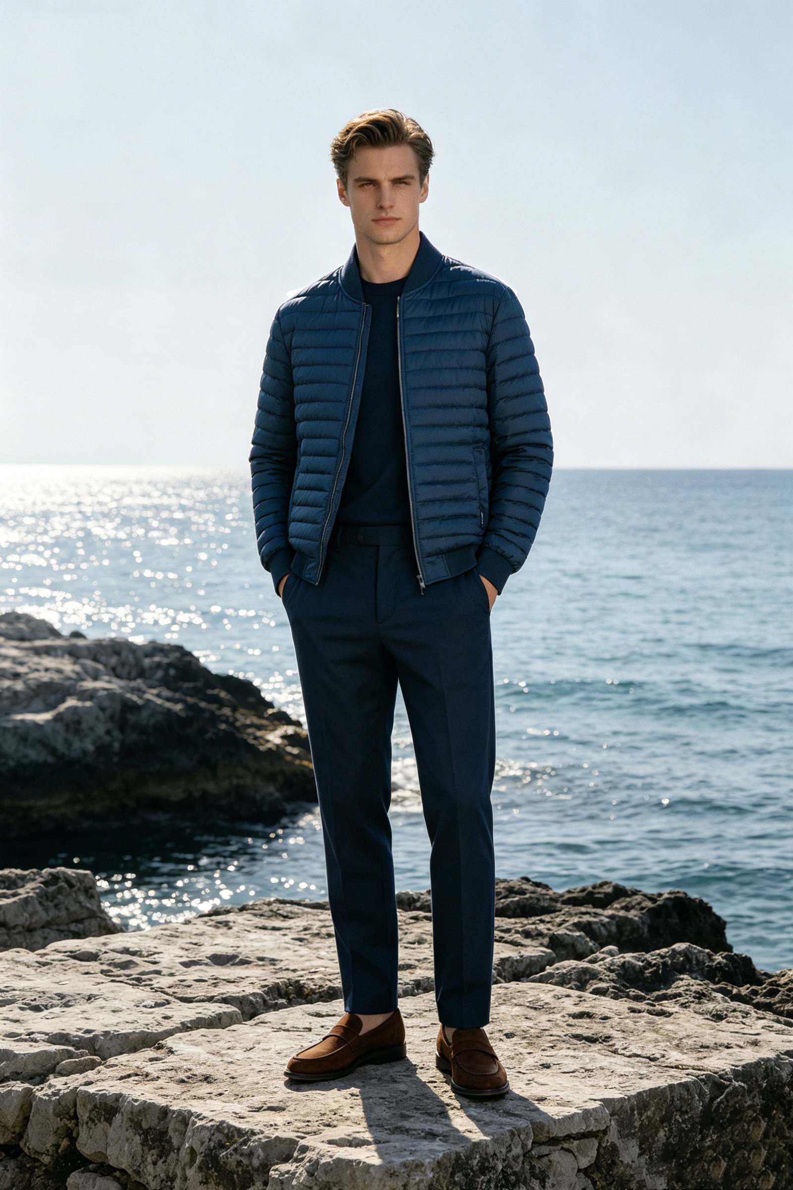 Classic Lightweight Padded Bomber Jacket – view 2