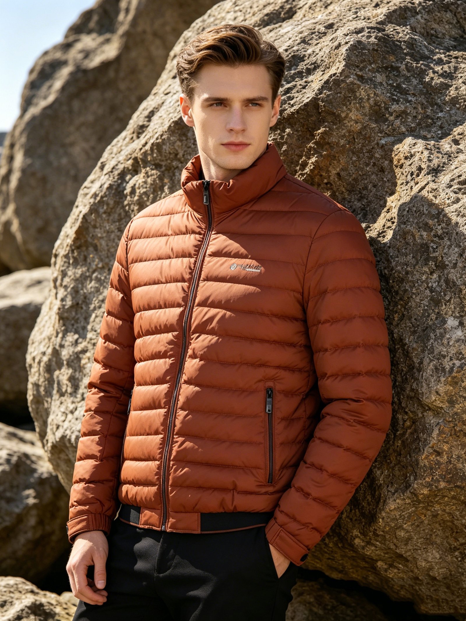 Men's Orange Puffer & Insulated Jackets