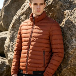 saz-bm5207 Men's Orange Puffer & Insulated Jackets