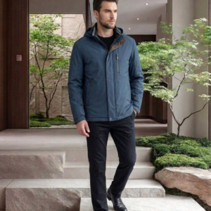saz-bm5212 A Ribbed Casual Business Jacket In Contrasting Colors Exudes Masculine Charm