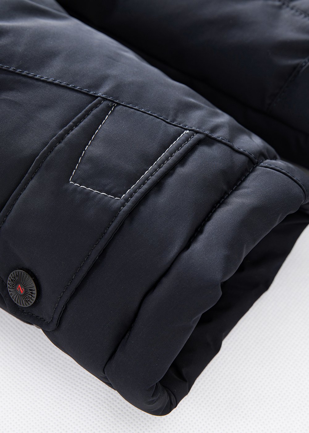 padded parka jacket with faux fur trim hood – view 2