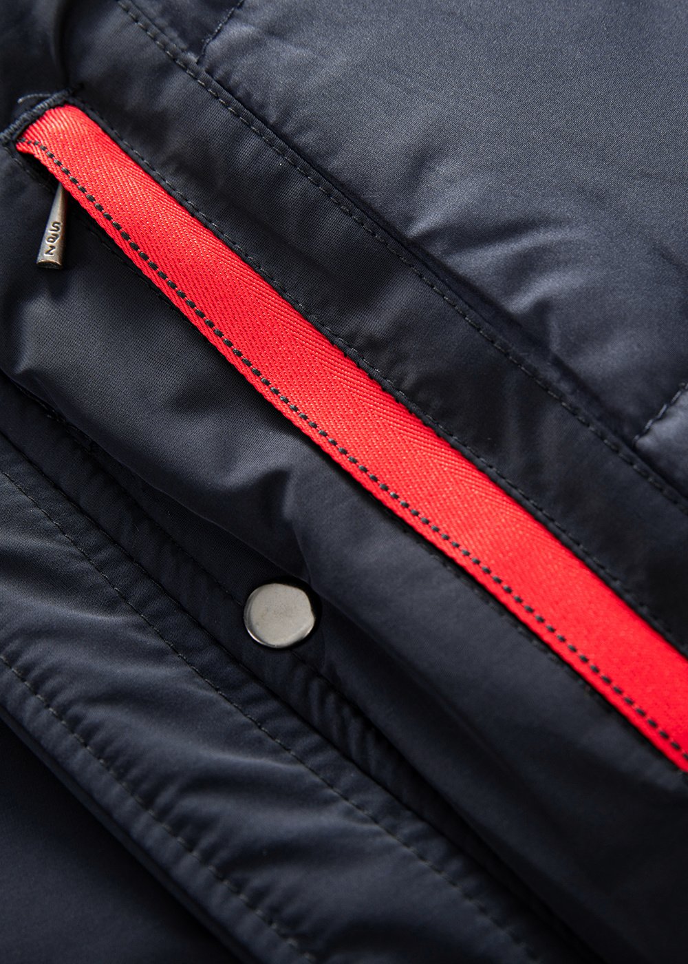 padded parka jacket with faux fur trim hood – view 4