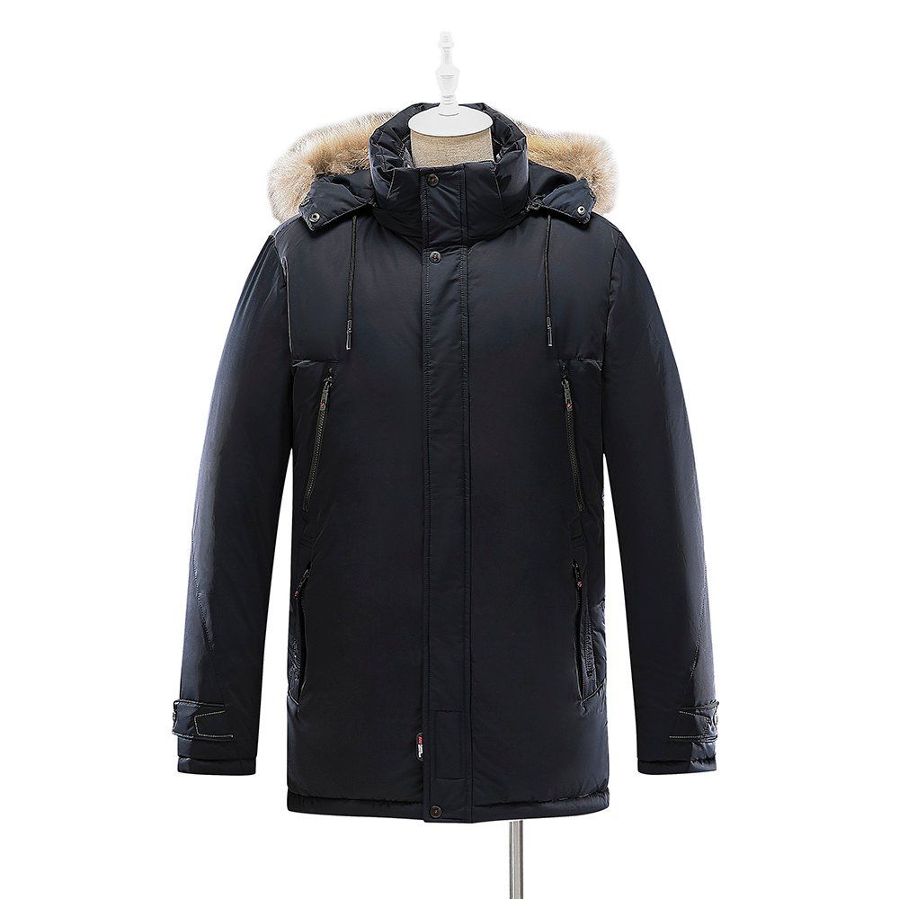 padded parka jacket with faux fur trim hood – view 7