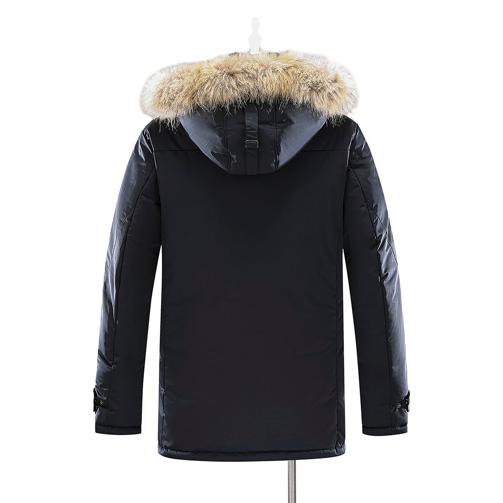 padded parka jacket with faux fur trim hood – view 8