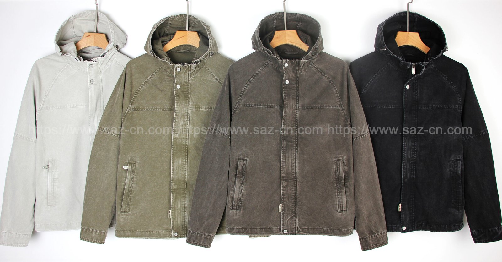 vintage canvas insulated denim jacket – view 2
