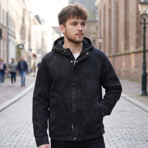 saz-cx9310 vintage canvas insulated denim jacket