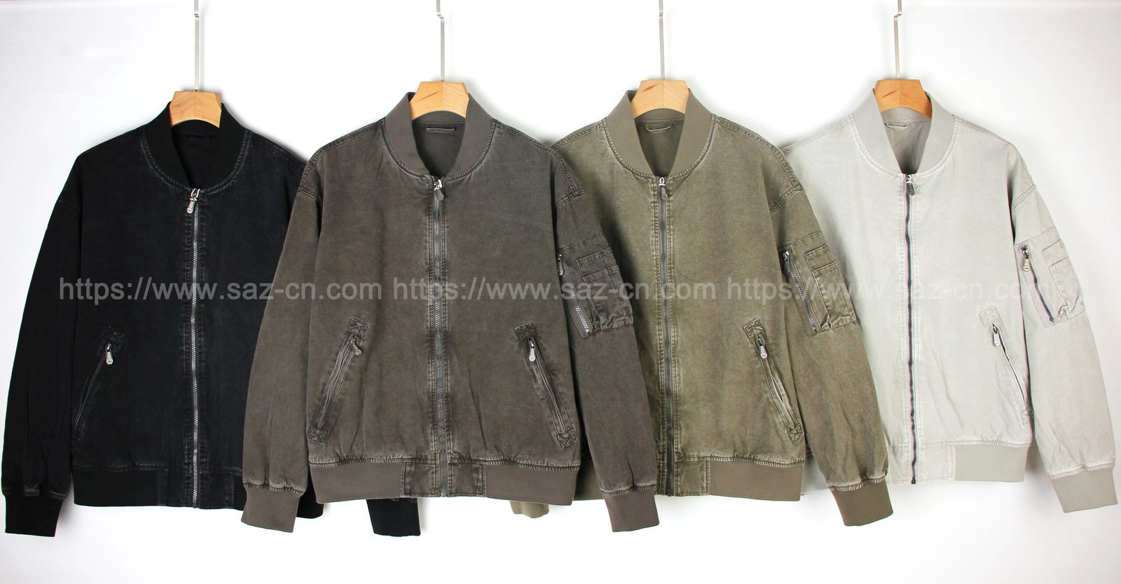 fade bomber jacket washed MA-1 Jacket – view 2