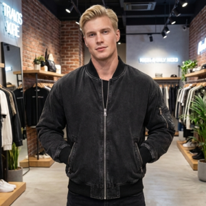 saz-cx9311 fade bomber jacket washed MA-1 Jacket