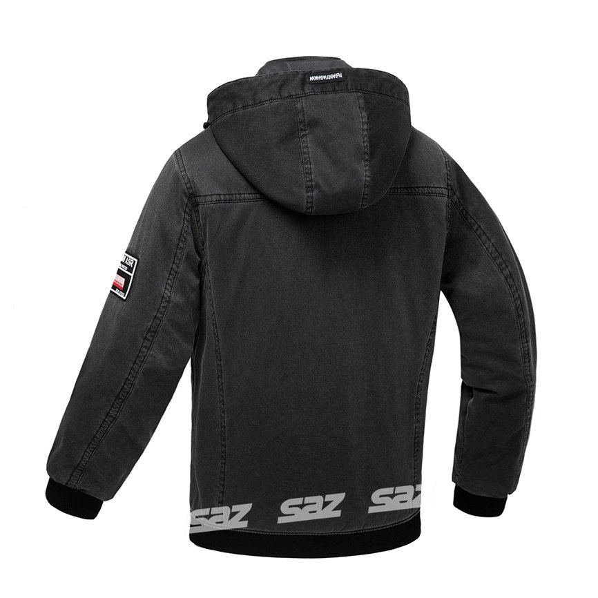 vintage washed jacket with detachable hood – view 6