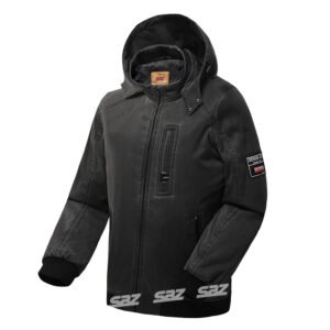 saz-df22100 vintage washed jacket with detachable hood