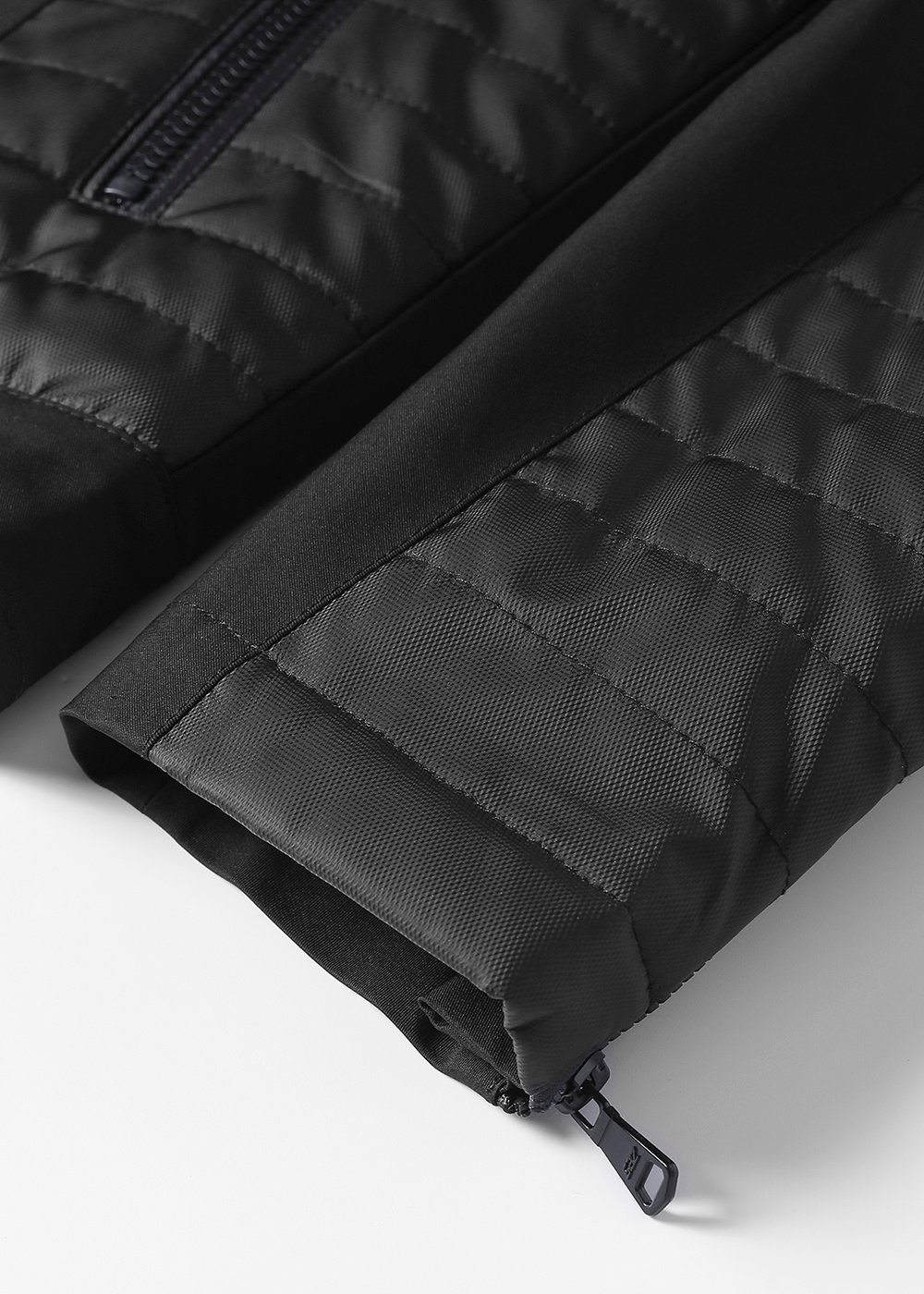 quilted cotton patch outdoor insulated jacket – view 2