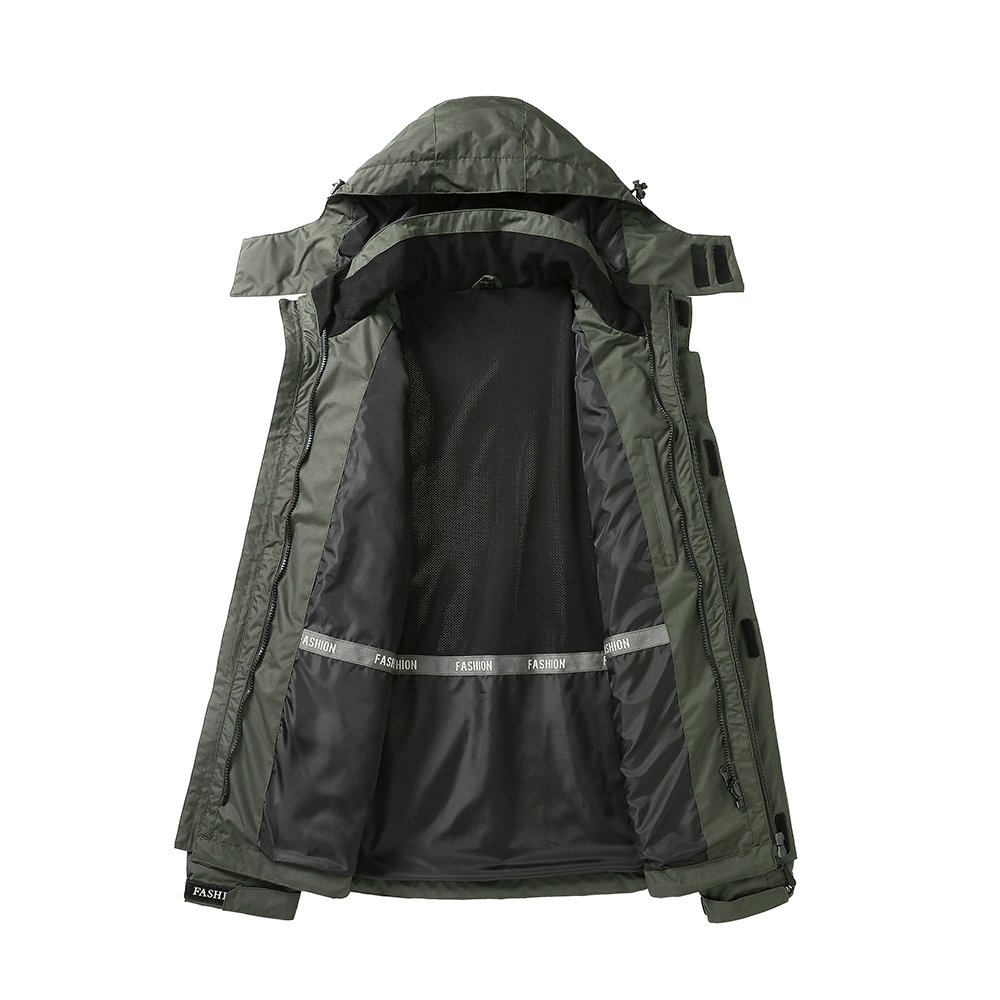 water-repellent hooded windbreaker jacket – view 3