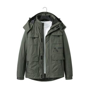 saz-df81201 water-repellent hooded windbreaker jacket