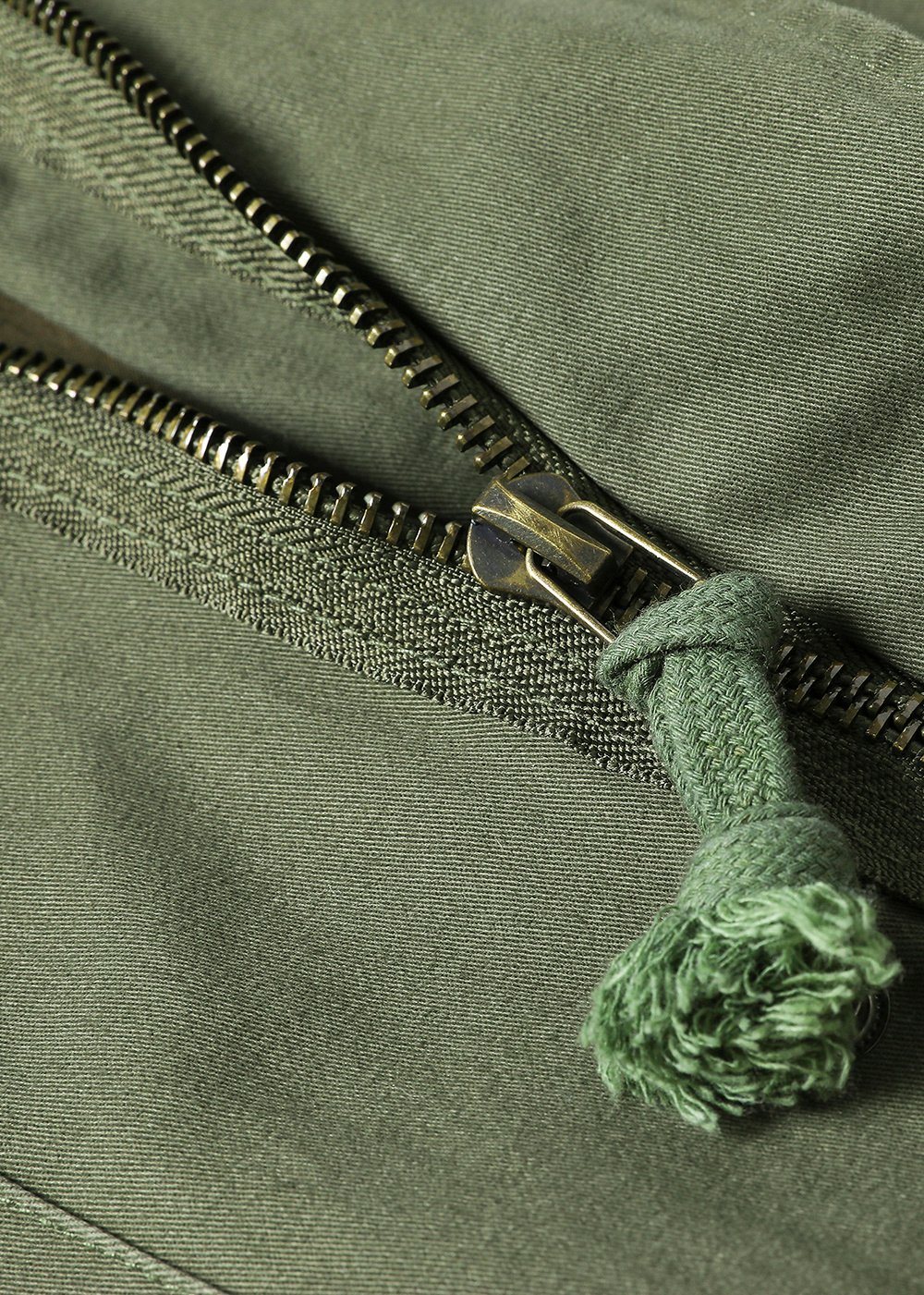 patch pocket cotton olive green trench coat – view 2