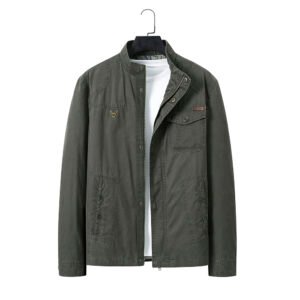 saz-df81206 retro washed worker field jacket in military green