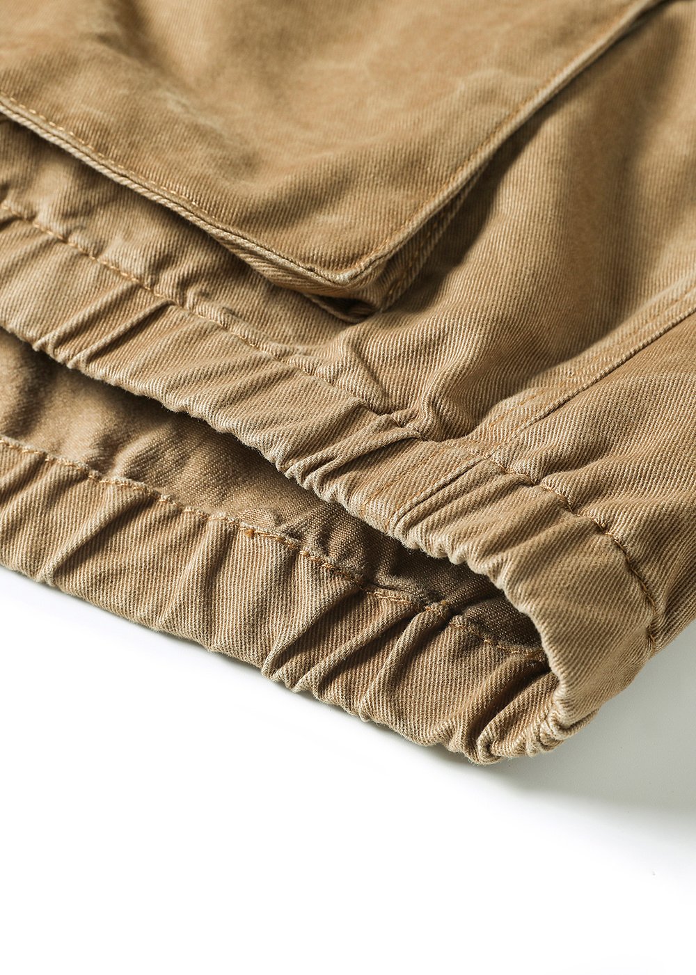 Khaki Multi Pocket Cargo Men's Twill Jacket – view 3