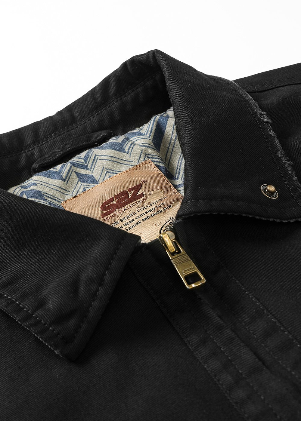 Casual Raw Edge Zipper Overshirt