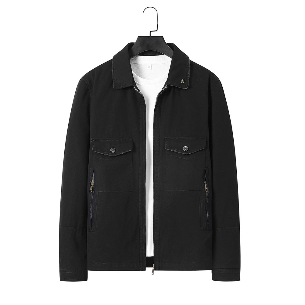 Casual Raw Edge Zipper Overshirt – view 6