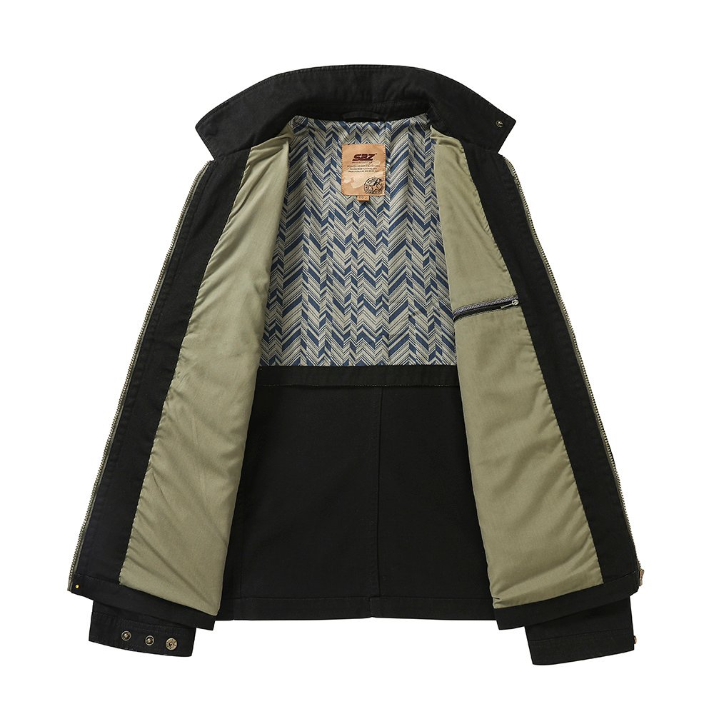 Casual Raw Edge Zipper Overshirt – view 8