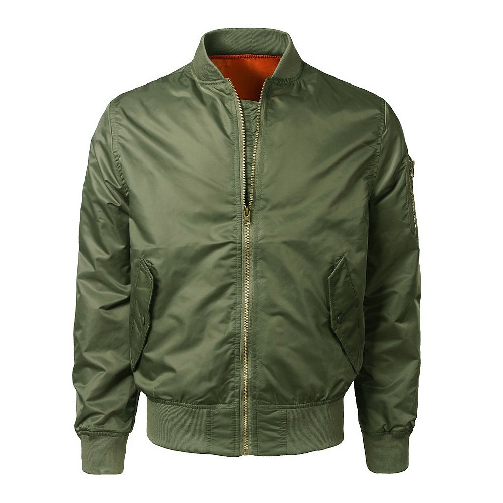 Ma1 Pocket Padded Bomber Jacket With Contrast Lining – view 13