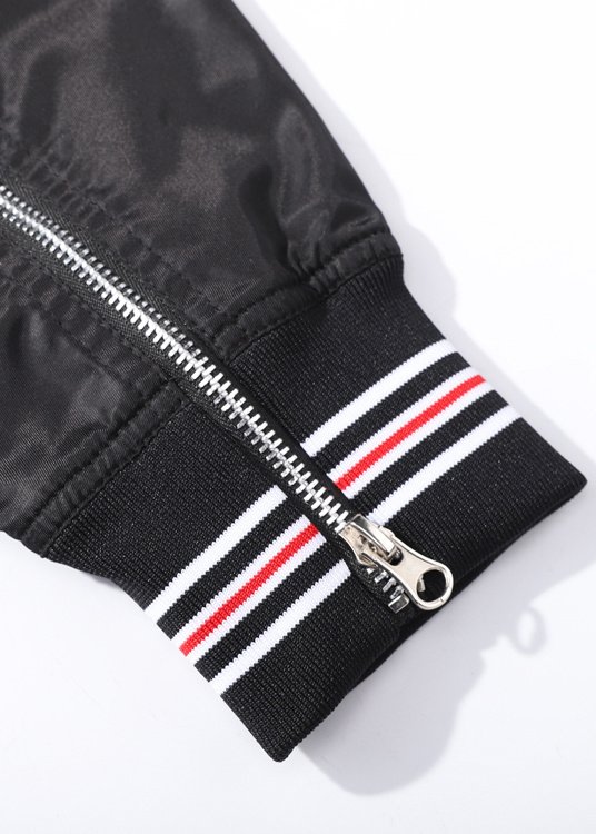 Ma-1 Slim Fit Essential Bomber Jacket In Red – view 4