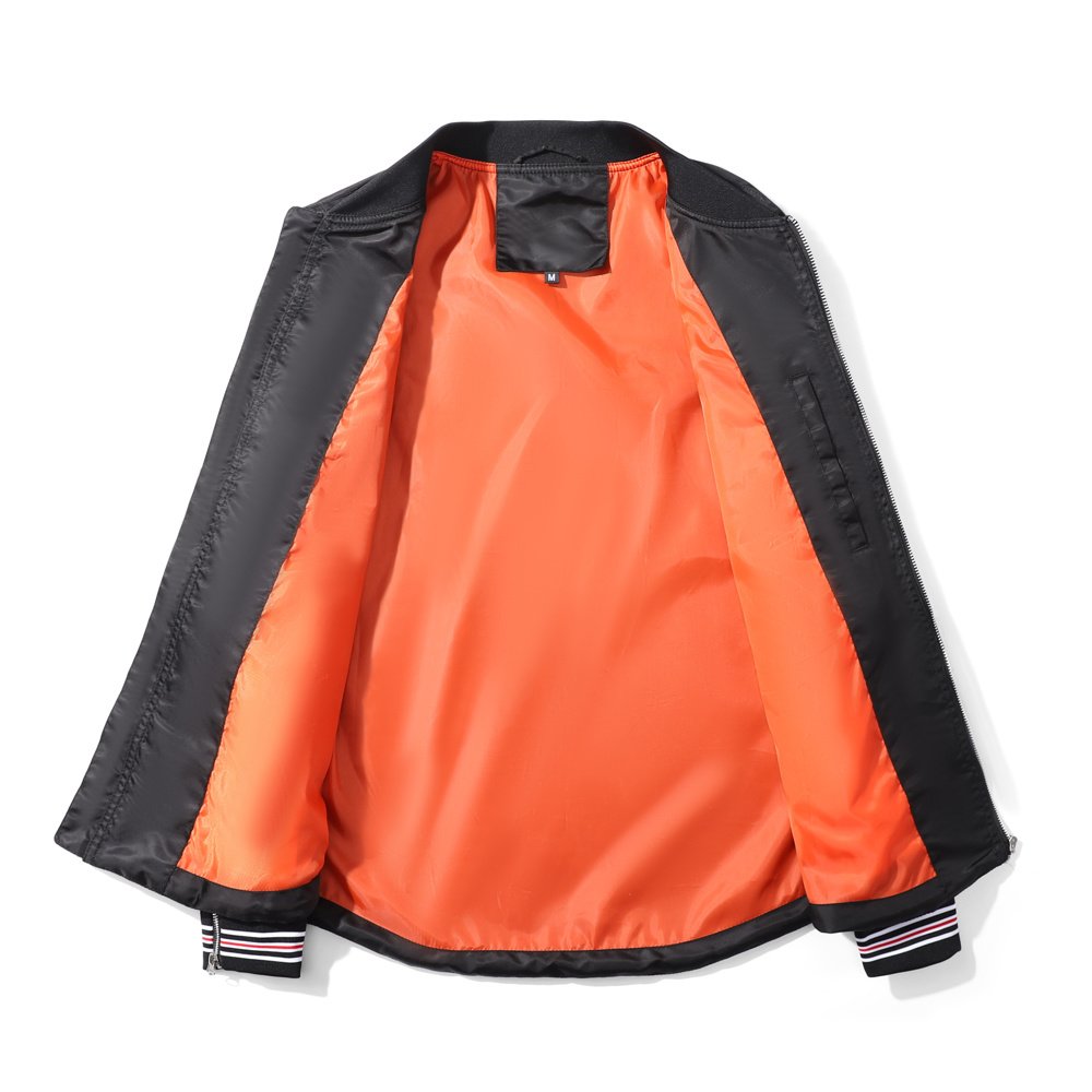 Ma-1 Slim Fit Essential Bomber Jacket In Red – view 10