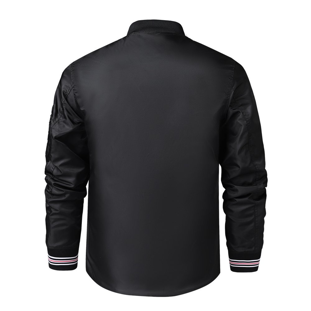 Ma-1 Slim Fit Essential Bomber Jacket In Red – view 11