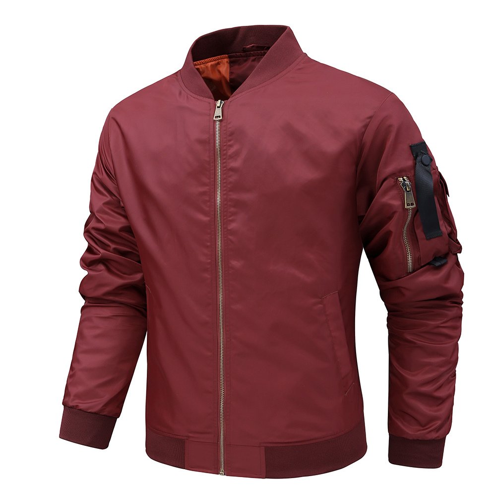 regular fit lightweight unisex ma-1 bomber jacket – view 8