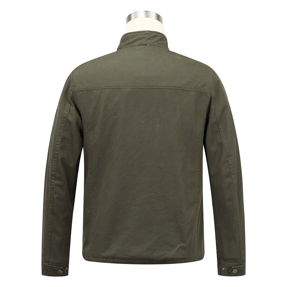 olive green short field jacket multi-pocket outwear – view 6