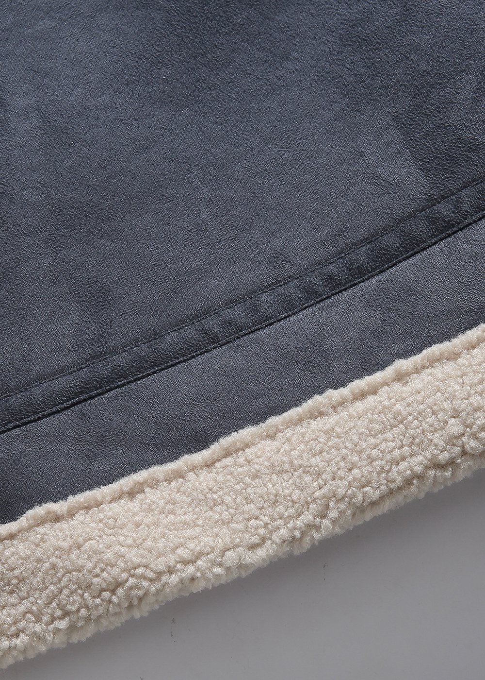 embroidered patch suede jacket