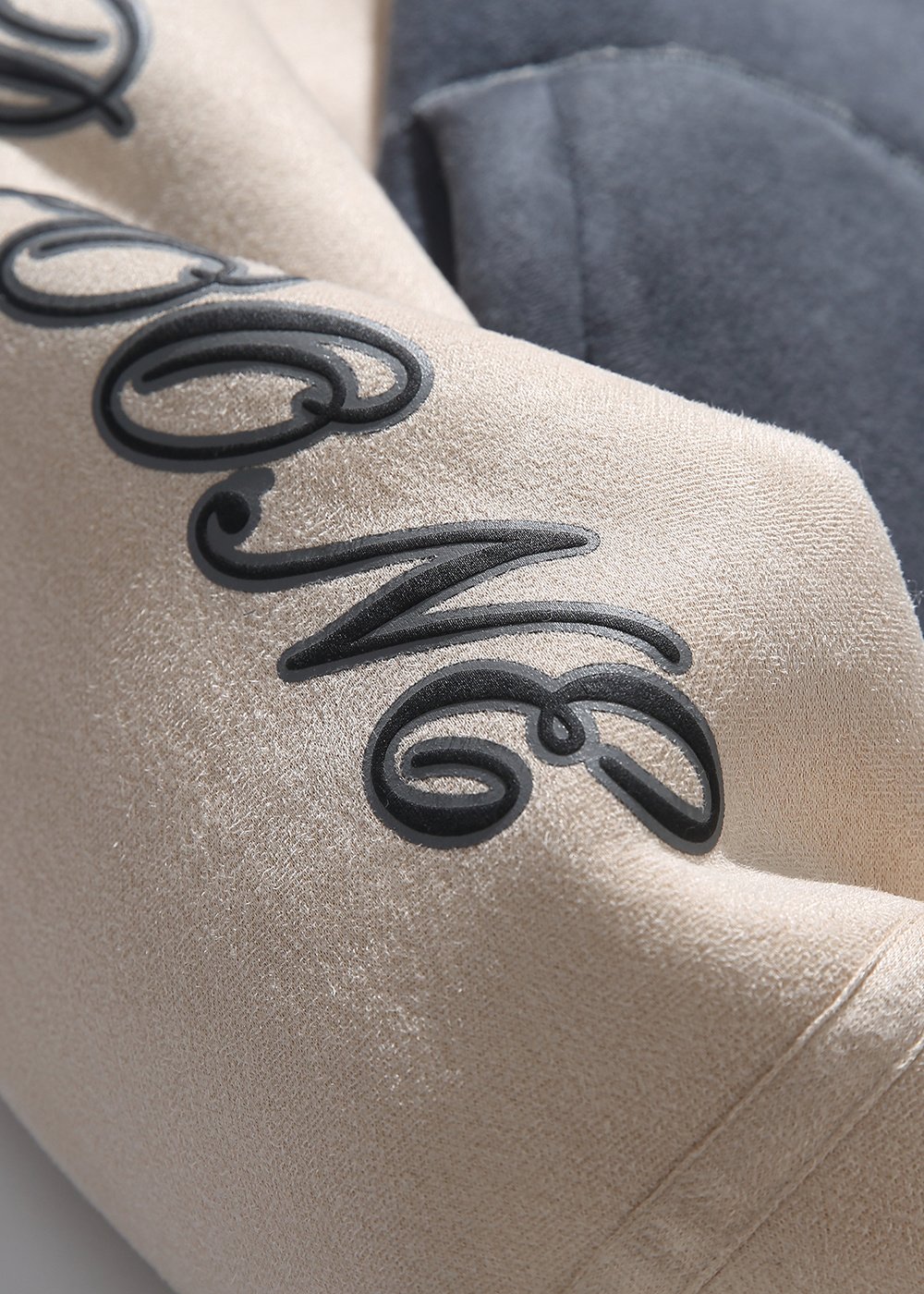 embroidered patch suede jacket – view 4