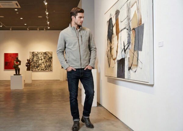 men jackets between-season outdoor jacket in beige