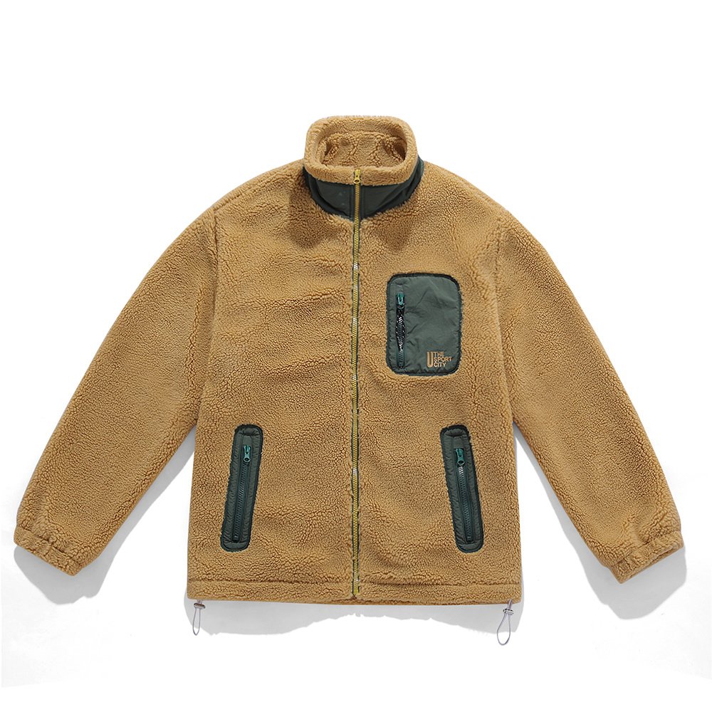 windproof color blocked sherpa jacket – view 6