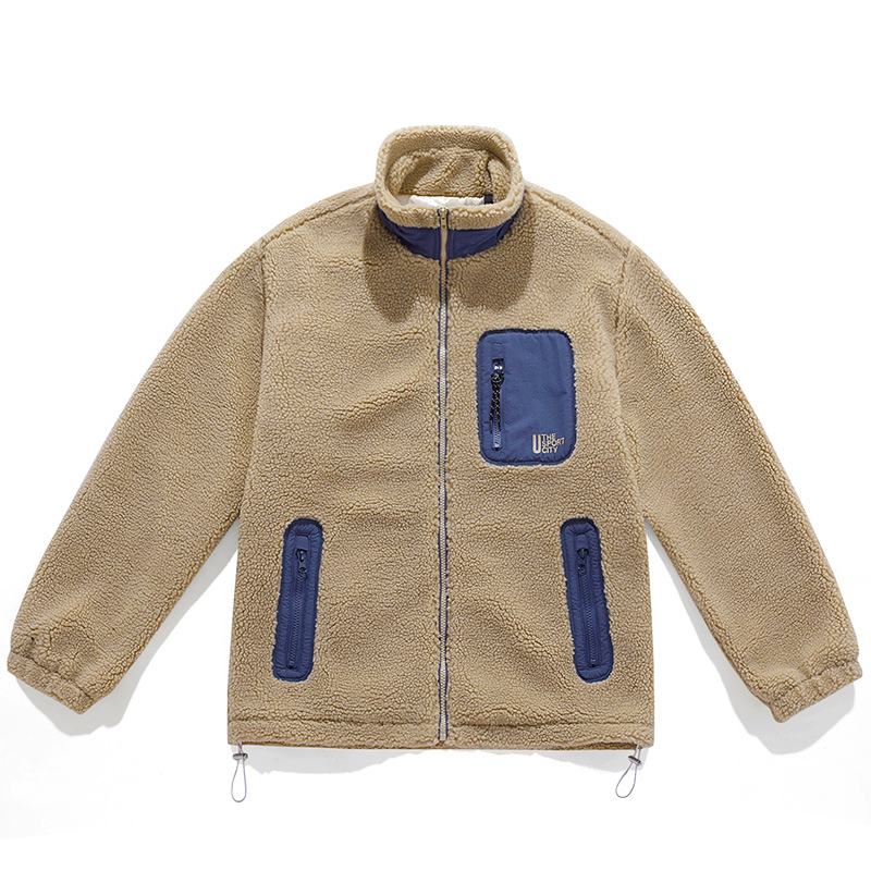windproof color blocked sherpa jacket – view 8