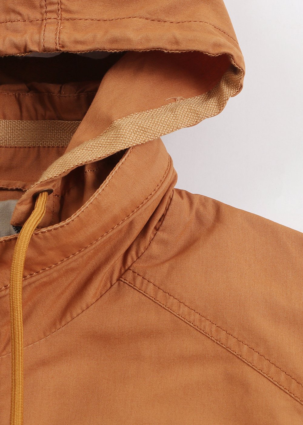 washed cotton hooded jacket lightweight