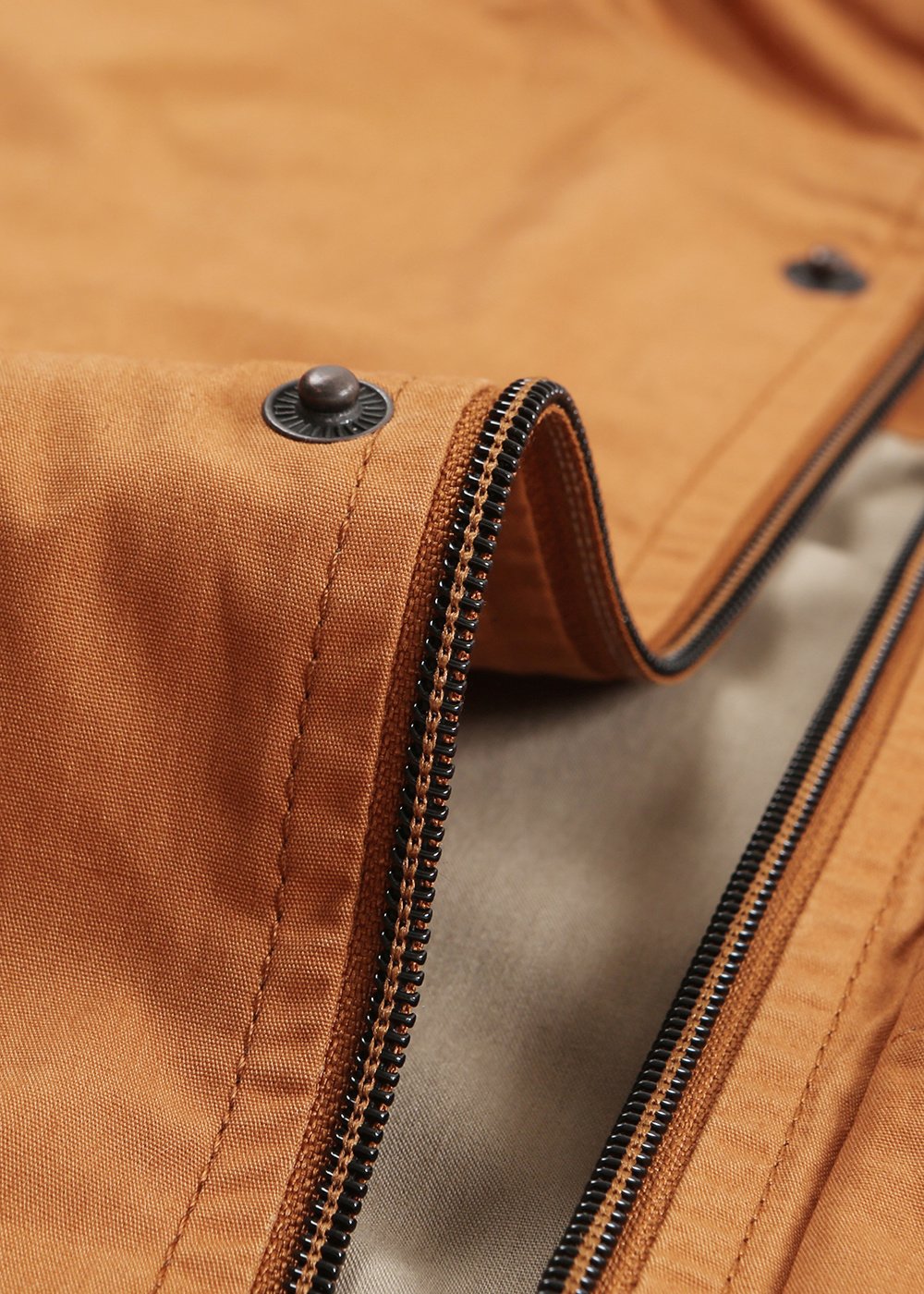 washed cotton hooded jacket lightweight – view 2