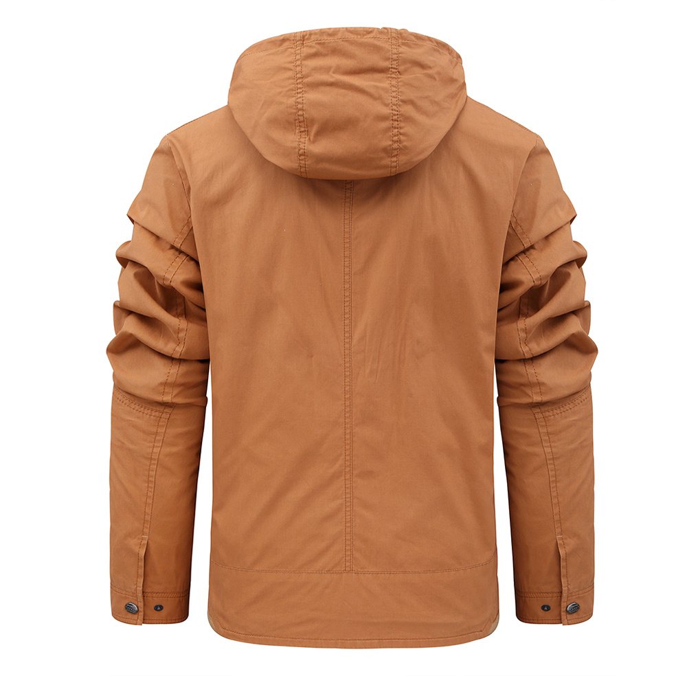 washed cotton hooded jacket lightweight – view 7