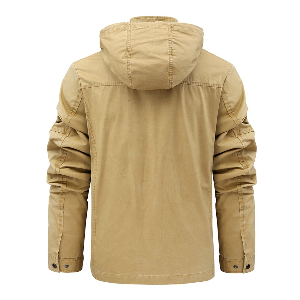 washed outdoor hooded trucker jacket – view 7