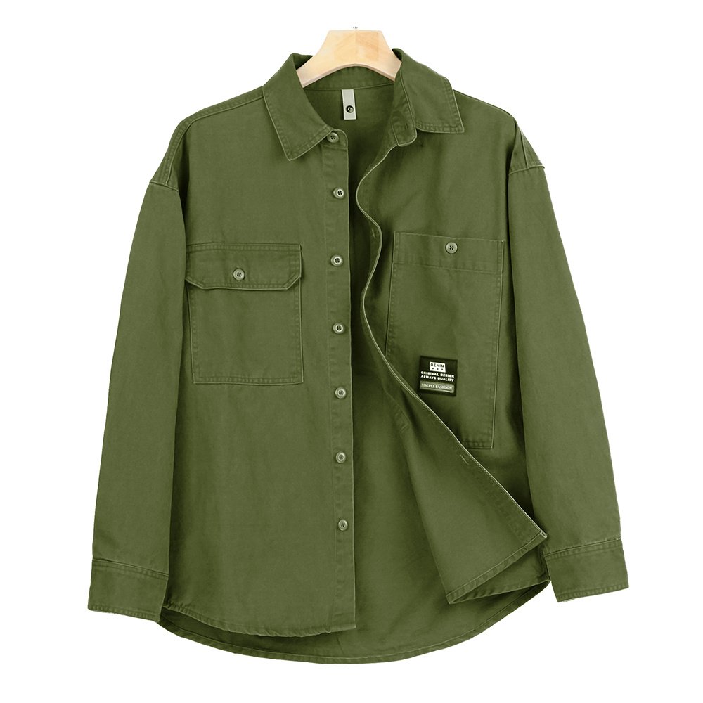 100% Cotton Dropped Shoulder Shacket – view 6