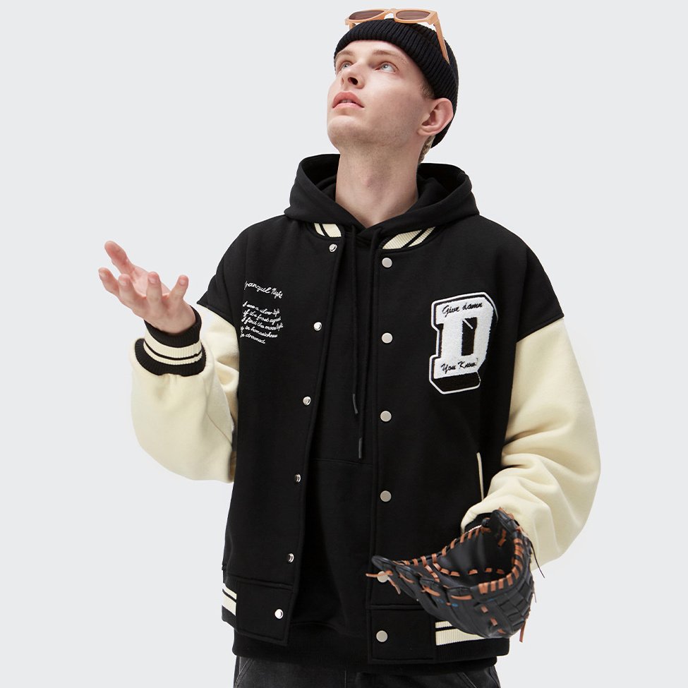 Chenille Patch Varsity Fleece Jacket – view 7
