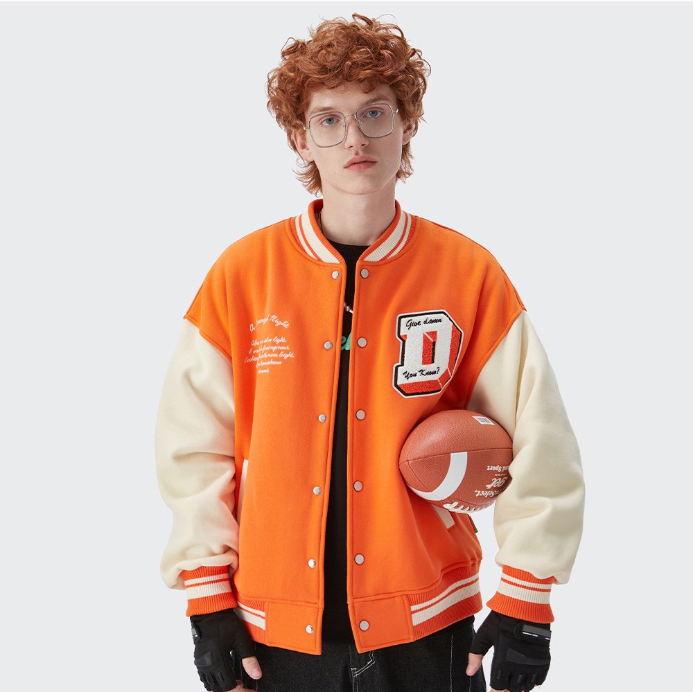 Chenille Patch Varsity Fleece Jacket – view 8