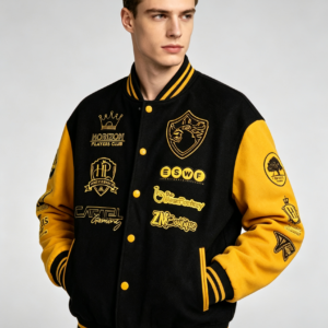 saz-xk011 Personalized Embroidered Wool Varsity Jacket